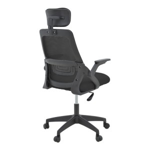 pak-069-000088-2 ΚΑΡΕΚΛΑ ΓΡΑΦΕΙΟΥ PEJA PAKOWORLD MESH ΥΦΑΣΜΑ ΜΑΥΡΟ 58X60X107-117ΕΚ