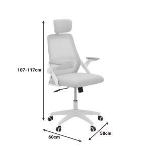 pak-069-000088-8 ΚΑΡΕΚΛΑ ΓΡΑΦΕΙΟΥ PEJA PAKOWORLD MESH ΥΦΑΣΜΑ ΜΑΥΡΟ 58X60X107-117ΕΚ