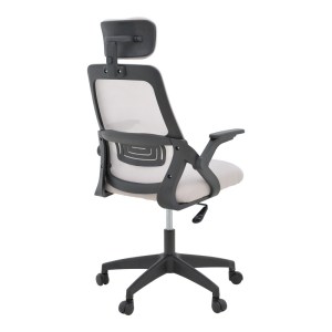 pak-069-000089-1 ΚΑΡΕΚΛΑ ΓΡΑΦΕΙΟΥ PEJA PAKOWORLD MESH ΥΦΑΣΜΑ ΓΚΡΙ-ΜΠΕΖ ΜΕ ΜΑΥΡΟ ΣΚΕΛΕΤΟ 58X60X107-117ΕΚ