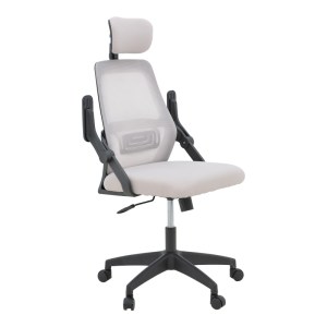 pak-069-000089-2 ΚΑΡΕΚΛΑ ΓΡΑΦΕΙΟΥ PEJA PAKOWORLD MESH ΥΦΑΣΜΑ ΓΚΡΙ-ΜΠΕΖ ΜΕ ΜΑΥΡΟ ΣΚΕΛΕΤΟ 58X60X107-117ΕΚ