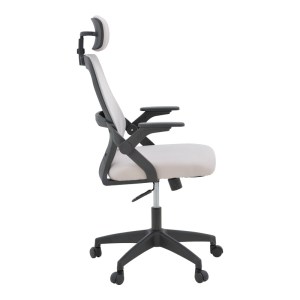 pak-069-000089-3 ΚΑΡΕΚΛΑ ΓΡΑΦΕΙΟΥ PEJA PAKOWORLD MESH ΥΦΑΣΜΑ ΓΚΡΙ-ΜΠΕΖ ΜΕ ΜΑΥΡΟ ΣΚΕΛΕΤΟ 58X60X107-117ΕΚ