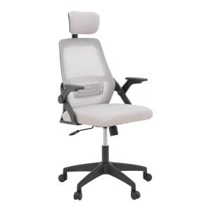 pak-069-000089 ΚΑΡΕΚΛΑ ΓΡΑΦΕΙΟΥ PEJA PAKOWORLD MESH ΥΦΑΣΜΑ ΓΚΡΙ-ΜΠΕΖ ΜΕ ΜΑΥΡΟ ΣΚΕΛΕΤΟ 58X60X107-117ΕΚ