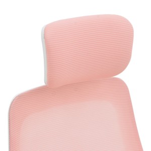 pak-069-000090-5 ΚΑΡΕΚΛΑ ΓΡΑΦΕΙΟΥ PEJA PAKOWORLD MESH ΥΦΑΣΜΑ ΡΟΖ-ΣΚΕΛΕΤΟΣ ΛΕΥΚΟ 58X60X107-117ΕΚ