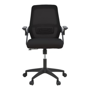 pak-069-000092-3 ΚΑΡΕΚΛΑ ΓΡΑΦΕΙΟΥ REJI PAKOWORLD MESH ΥΦΑΣΜΑ ΜΑΥΡΟ 58X60X89-99ΕΚ