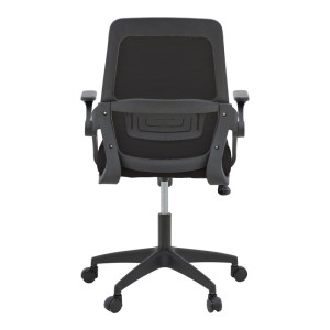 pak-069-000092-4 ΚΑΡΕΚΛΑ ΓΡΑΦΕΙΟΥ REJI PAKOWORLD MESH ΥΦΑΣΜΑ ΜΑΥΡΟ 58X60X89-99ΕΚ