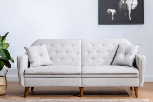 pak-071-000454-2 ΚΑΝΑΠΕΣ 3ΘΕΣΙΟΣ ΚΡΕΒΑΤΙ PWF-0179 ΜΕ ΥΦΑΣΜΑ ΚΡΕΜ 202X82X83ΕΚ