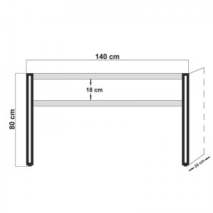 pak-071-000587-3 ΚΟΝΣΟΛΑ PWF-0241 ΧΡΩΜΑ ΠΕΥΚΟΥ-ΜΑΥΡΟ 140X35X80ΕΚ