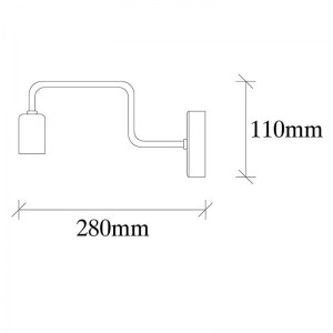 pak-071-000664-3 ΦΩΤΙΣΤΙΚΟ ΤΟΙΧΟΥ - ΑΠΛΙΚΑ PWL-0053 PAKOWORLD Ε27 ΧΡΩΜΑ ΜΑΥΡΟ 28X4X11ΕΚ