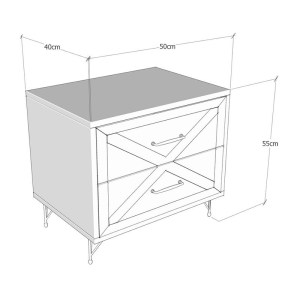 pak-071-000789-3 ΚΟΜΟΔΙΝΟ PWF-0279 PAKOWORLD ΜΕ 2 ΣΥΡΤΑΡΙΑ ΧΡΩΜΑ ΑΝΘΡΑΚΙ - ΠΕΥΚΟ 50X40X55ΕΚ