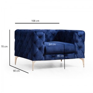 pak-071-001290-3 ΠΟΛΥΘΡΟΝΑ PWF-0579 PAKOWORLD ΒΕΛΟΥΔΟ ΜΠΛΕ 108X90X70ΕΚ