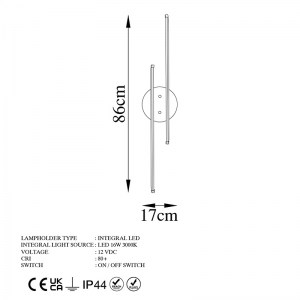 pak-071-001528-4 ΦΩΤΙΣΤΙΚΟ ΤΟΙΧΟΥ-ΑΠΛΙΚΑ EXPEDITION PAKOWORLD LED 16W ΧΡΥΣΟ 17X5X86ΕΚ