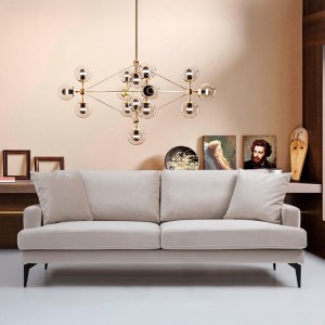 pak-071-001565-1 ΚΑΝΑΠΕΣ 2ΘΕΣΙΟΣ FORTUNE PAKOWORLD ΒΕΛΟΥΔΟ ΜΠΕΖ-ΜΑΥΡΟ 175X90X88ΕΚ