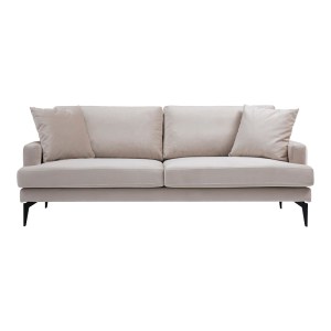 pak-071-001565-3 ΚΑΝΑΠΕΣ 2ΘΕΣΙΟΣ FORTUNE PAKOWORLD ΒΕΛΟΥΔΟ ΜΠΕΖ-ΜΑΥΡΟ 175X90X88ΕΚ