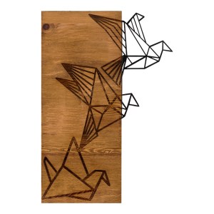 pak-071-001572 ΔΙΑΚΟΣΜΗΤΙΚΟ ΤΟΙΧΟΥ PERDON PAKOWORLD ΞΥΛΟ ΠΕΥΚΟΥ ΣΕ ΦΥΣΙΚΗ ΑΠΟΧΡΩΣΗ ΜΕ ΜΑΥΡΟ ΜΕΤΑΛΛΟ 36X3X60ΕΚ