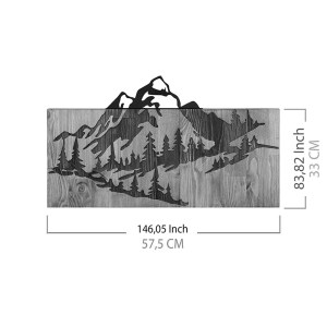 pak-071-001578-3 ΔΙΑΚΟΣΜΗΤΙΚΟ ΤΟΙΧΟΥ MOUNTEN PAKOWORLD ΞΥΛΟ ΠΕΥΚΟΥ ΣΕ ΦΥΣΙΚΗ ΑΠΟΧΡΩΣΗ ΜΕ ΜΑΥΡΟ ΜΕΤΑΛΛΟ 57.5X3X33ΕΚ