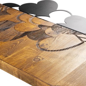 pak-071-001582-2 ΔΙΑΚΟΣΜΗΤΙΚΟ ΤΟΙΧΟΥ HEARBY PAKOWORLD ΞΥΛΟ ΠΕΥΚΟΥ ΣΕ ΦΥΣΙΚΗ ΑΠΟΧΡΩΣΗ ΜΕ ΜΑΥΡΟ ΜΕΤΑΛΛΟ 39X3X58ΕΚ