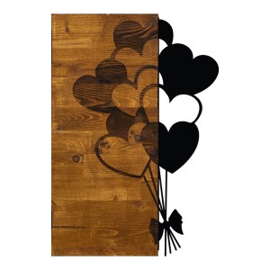 pak-071-001582 ΔΙΑΚΟΣΜΗΤΙΚΟ ΤΟΙΧΟΥ HEARBY PAKOWORLD ΞΥΛΟ ΠΕΥΚΟΥ ΣΕ ΦΥΣΙΚΗ ΑΠΟΧΡΩΣΗ ΜΕ ΜΑΥΡΟ ΜΕΤΑΛΛΟ 39X3X58ΕΚ