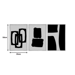 pak-071-001584-2 ΠΙΝΑΚΑΣ ΣΕ ΚΑΜΒΑ BLACKY PAKOWORLD ΤΡΙΠΤΥΧΟΣ ΜΕ ΨΗΦΙΑΚΗ ΕΚΤΥΠΩΣΗ 50X2X35ΕΚ