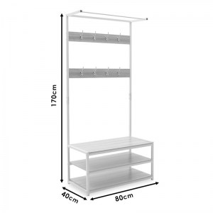 pak-072-000036-4 ΕΠΙΠΛΟ ΕΙΣΟΔΟΥ ΠΟΡΤ ΜΑΝΤΩ RALPH PAKOWORLD ΜΕ MDF ΧΡΩΜΑ ΦΥΣΙΚΟ-ΛΕΥΚΟ 80X40X170ΕΚ