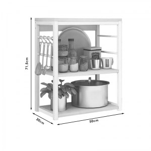 pak-072-000041-2 ΡΑΦΙΕΡΑ ΕΠΙΔΑΠΕΔΙΑ CAYDE PAKOWORLD ΜΕΤΑΛΛΟ ΛΕΥΚΟ-ΦΥΣΙΚΟ 50X30X71,5ΕΚ