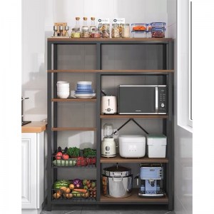 pak-072-000060-1 ΡΑΦΙΕΡΑ ΕΠΙΔΑΠΕΔΙΑ LEENA PAKOWORLD ΜΕΤΑΛΛΟ DARK OAK-ΜΑΥΡΟ 80X30X142ΕΚ