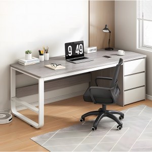 pak-072-000077-1 ΓΡΑΦΕΙΟ SALTO PAKOWORLD ΜΕ ΡΑΦΙΕΡΑ-MDF ΓΚΡΙ-ΛΕΥΚΟ 120X48X74ΕΚ