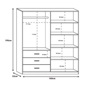 pak-072-000100-1 ΝΤΟΥΛΑΠΑ NTERY PAKOWORLD ΜΕΛΑΜΙΝΗ ΣΕ ΚΑΡΥΔΙ-ΑΝΘΡΑΚΙ ΑΠΟΧΡΩΣΗ 160X52X195ΕΚ