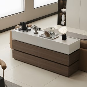 pak-072-000103-1 ΣΥΡΤΑΡΙΕΡΑ SONLEN PAKOWORLD ΜΕΛΑΜΙΝΗ ΚΑΙ MDF ΣΕ ΚΑΡΥΔΙ-ΜΠΕΖ ΑΠΟΧΡΩΣΗ 120X40X72ΕΚ
