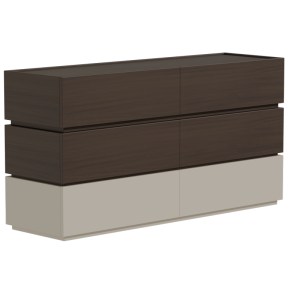 pak-072-000103-3 ΣΥΡΤΑΡΙΕΡΑ SONLEN PAKOWORLD ΜΕΛΑΜΙΝΗ ΚΑΙ MDF ΣΕ ΚΑΡΥΔΙ-ΜΠΕΖ ΑΠΟΧΡΩΣΗ 120X40X72ΕΚ