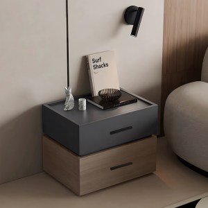 pak-072-000104-1 ΚΟΜΟΔΙΝΟ SONLEN PAKOWORLD ΜΕΛΑΜΙΝΗ ΚΑΙ MDF ΣΕ ΑΝΟΙΧΤΟ ΚΑΡΥΔΙ-ΑΝΘΡΑΚΙ ΑΠΟΧΡΩΣΗ 60X40X44.5ΕΚ