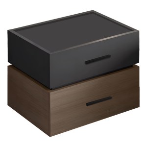 pak-072-000104 ΚΟΜΟΔΙΝΟ SONLEN PAKOWORLD ΜΕΛΑΜΙΝΗ ΚΑΙ MDF ΣΕ ΑΝΟΙΧΤΟ ΚΑΡΥΔΙ-ΑΝΘΡΑΚΙ ΑΠΟΧΡΩΣΗ 60X40X44.5ΕΚ