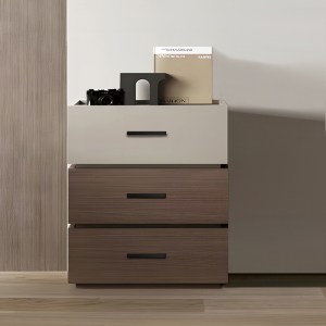 pak-072-000106-1 ΚΟΜΟΔΙΝΟ SONLEN PAKOWORLD ΜΕΛΑΜΙΝΗ ΚΑΙ MDF ΣΕ ΚΑΡΥΔΙ-ΜΠΕΖ ΑΠΟΧΡΩΣΗ 60X40X66ΕΚ
