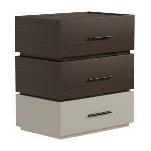 pak-072-000106-2 ΚΟΜΟΔΙΝΟ SONLEN PAKOWORLD ΜΕΛΑΜΙΝΗ ΚΑΙ MDF ΣΕ ΚΑΡΥΔΙ-ΜΠΕΖ ΑΠΟΧΡΩΣΗ 60X40X66ΕΚ