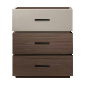 pak-072-000106 ΚΟΜΟΔΙΝΟ SONLEN PAKOWORLD ΜΕΛΑΜΙΝΗ ΚΑΙ MDF ΣΕ ΚΑΡΥΔΙ-ΜΠΕΖ ΑΠΟΧΡΩΣΗ 60X40X66ΕΚ