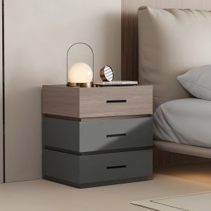 pak-072-000107-1 ΚΟΜΟΔΙΝΟ SONLEN PAKOWORLD ΜΕΛΑΜΙΝΗ ΚΑΙ MDF ΣΕ ΑΝΟΙΧΤΟ ΚΑΡΥΔΙ-ΑΝΘΡΑΚΙ ΑΠΟΧΡΩΣΗ 60X40X66ΕΚ