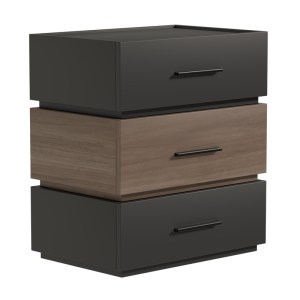 pak-072-000107-3 ΚΟΜΟΔΙΝΟ SONLEN PAKOWORLD ΜΕΛΑΜΙΝΗ ΚΑΙ MDF ΣΕ ΑΝΟΙΧΤΟ ΚΑΡΥΔΙ-ΑΝΘΡΑΚΙ ΑΠΟΧΡΩΣΗ 60X40X66ΕΚ