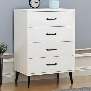 pak-072-000118-1 ΣΥΡΤΑΡΙΕΡΑ ADRENILE PAKOWORLD MDF ΣΕ ΛΕΥΚΗ ΑΠΟΧΡΩΣΗ ΚΑΙ ΜΑΥΡΟ ΜΕΤΑΛΛΙΚΟ ΠΟΔΙ 80X40X84ΕΚ