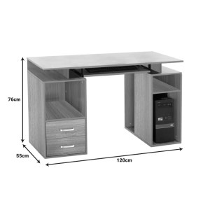 pak-072-000122-1 ΓΡΑΦΕΙΟ ΥΠΟΛΟΓΙΣΤΗ LIBERION PAKOWORLD ΣΕ ΑΠΟΧΡΩΣΗ SONOMA 120X55X76ΕΚ