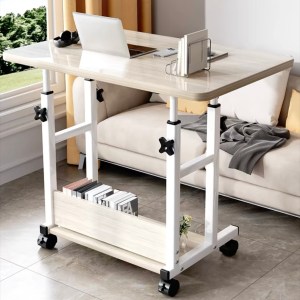 pak-072-000124-1 ΓΡΑΦΕΙΟ ΤΡΟΧΗΛΑΤΟ STOLU PAKOWORLD MDF-METAL ΣΕ ΦΥΣΙΚΟ-ΛΕΥΚΟ ΑΠΟΧΡΩΣΗ 60X40X68ΕΚ