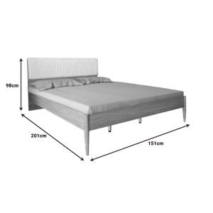 pak-072-000126-3 ΚΡΕΒΑΤΙ AKVA  PAKOWORLD ΔΙΠΛΟ MDF ΣΕ ΦΥΣΙΚΗ ΑΠΟΧΡΩΣΗ 150X200ΕΚ