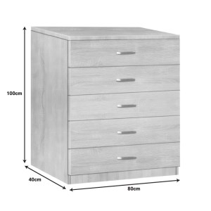 pak-072-000132-3 ΣΥΡΤΑΡΙΕΡΑ GIOKO PAKOWORLD ΜΕ 5 ΣΥΡΤΑΡΙΑ ΣΕ ΦΥΣΙΚΗ ΑΠΟΧΡΩΣΗ 80X40X100ΕΚ