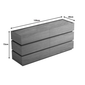 pak-072-000139-3 ΣΥΡΤΑΡΙΕΡΑ SONLEN PAKOWORLD MDF ΣΕ OAK ΑΠΟΧΡΩΣΗ 120X40X72ΕΚ