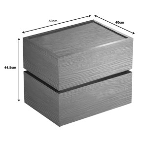 pak-072-000140-2 ΚΟΜΟΔΙΝΟ SONLEN PAKOWORLD MDF ΣΕ OAK ΑΠΟΧΡΩΣΗ 60X40X44.5ΕΚ
