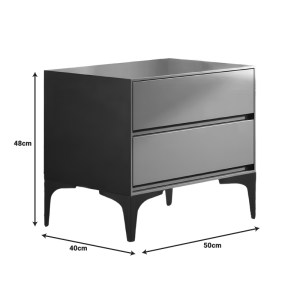 pak-072-000144-1 ΚΟΜΟΔΙΝΟ LAMESA PAKOWORLD MDF ΣΕ ΑΝΡΘΡΑΚΙ ΑΠΟΧΡΩΣΗ ΜΕ ΜΑΥΡΑ ΜΕΤΑΛΛΙΚΑ ΠΟΔΙΑ 50X40X48ΕΚ