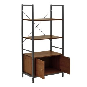 pak-072-000149-1 ΡΑΦΙΕΡΑ ΕΠΙΔΑΠΕΔΙΑ ΜΕ ΝΤΟΥΛΑΠΙ KUILI PAKOWORLD ΜΕΤΑΛΛΟ ΜΑΥΡΟ-MDF ΣΕ ΚΑΡΥΔΙ ΑΠΟΧΡΩΣΗ 60X36X121ΕΚ