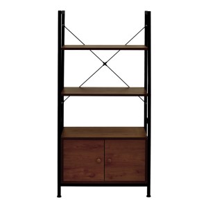 pak-072-000149-4 ΡΑΦΙΕΡΑ ΕΠΙΔΑΠΕΔΙΑ ΜΕ ΝΤΟΥΛΑΠΙ KUILI PAKOWORLD ΜΕΤΑΛΛΟ ΜΑΥΡΟ-MDF ΣΕ ΚΑΡΥΔΙ ΑΠΟΧΡΩΣΗ 60X36X121ΕΚ