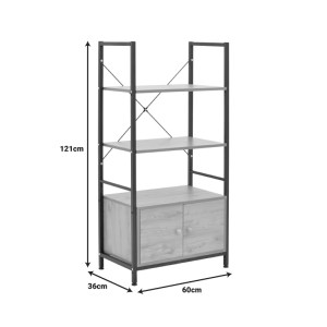 pak-072-000149-7 ΡΑΦΙΕΡΑ ΕΠΙΔΑΠΕΔΙΑ ΜΕ ΝΤΟΥΛΑΠΙ KUILI PAKOWORLD ΜΕΤΑΛΛΟ ΜΑΥΡΟ-MDF ΣΕ ΚΑΡΥΔΙ ΑΠΟΧΡΩΣΗ 60X36X121ΕΚ
