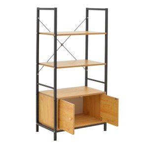 pak-072-000150-1 ΡΑΦΙΕΡΑ ΕΠΙΔΑΠΕΔΙΑ ΜΕ ΝΤΟΥΛΑΠΙ KUILI PAKOWORLD ΜΕΤΑΛΛΟ ΜΑΥΡΟ-MDF ΣΕ OAK ΑΠΟΧΡΩΣΗ 60X36X121ΕΚ