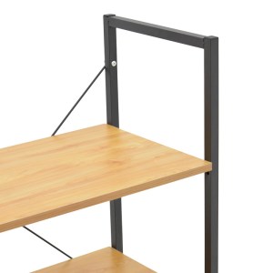 pak-072-000150-5 ΡΑΦΙΕΡΑ ΕΠΙΔΑΠΕΔΙΑ ΜΕ ΝΤΟΥΛΑΠΙ KUILI PAKOWORLD ΜΕΤΑΛΛΟ ΜΑΥΡΟ-MDF ΣΕ OAK ΑΠΟΧΡΩΣΗ 60X36X121ΕΚ