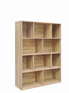 pak-072-000153-1 ΒΙΒΛΙΟΘΗΚΗ EVERGIN PAKOWORLD MDF ΣΕ OAK ΑΠΟΧΡΩΣΗ 100X30X135ΕΚ
